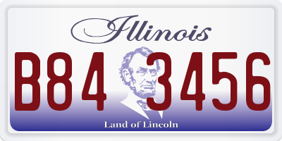 IL license plate B843456