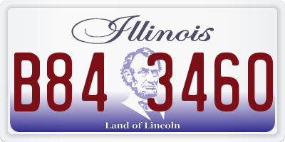 IL license plate B843460