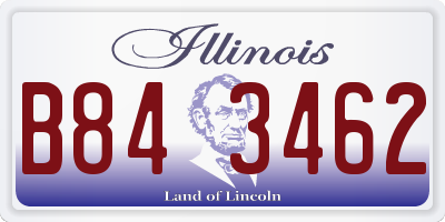 IL license plate B843462