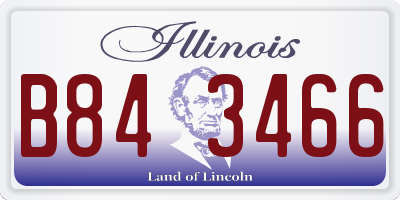 IL license plate B843466