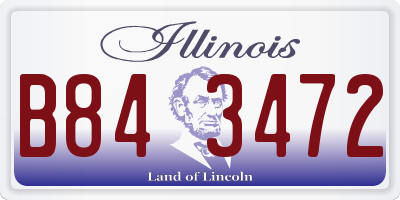 IL license plate B843472