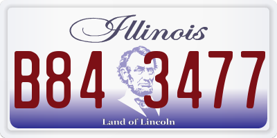 IL license plate B843477