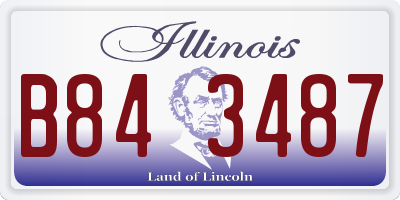 IL license plate B843487