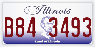 IL license plate B843493