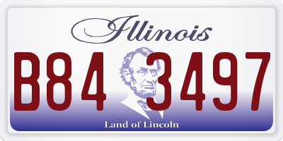 IL license plate B843497