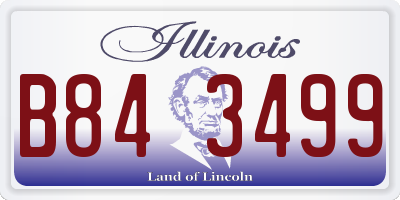 IL license plate B843499