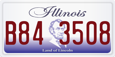 IL license plate B843508