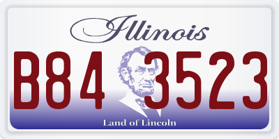 IL license plate B843523