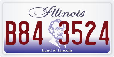 IL license plate B843524