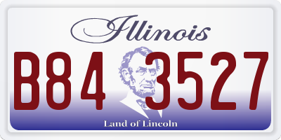 IL license plate B843527