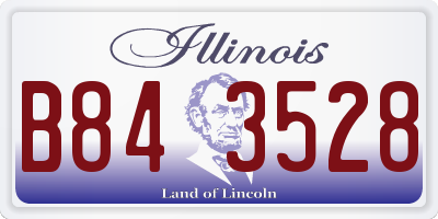 IL license plate B843528