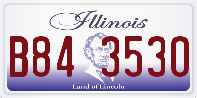 IL license plate B843530