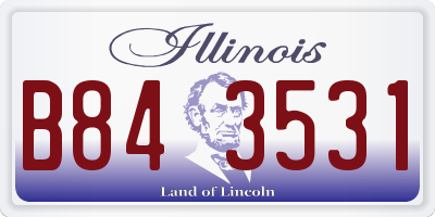 IL license plate B843531