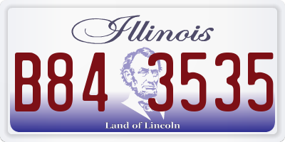 IL license plate B843535
