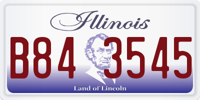IL license plate B843545