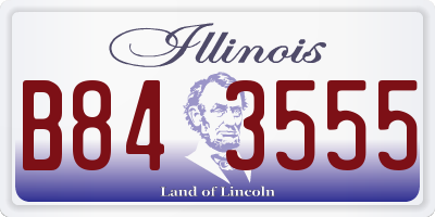 IL license plate B843555