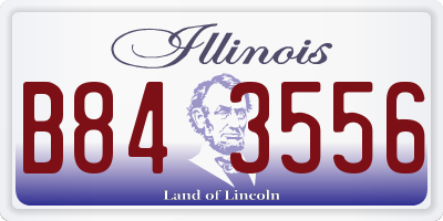 IL license plate B843556