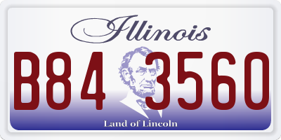 IL license plate B843560