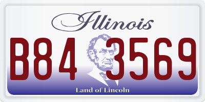 IL license plate B843569