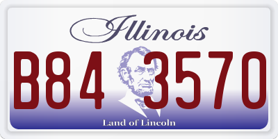 IL license plate B843570