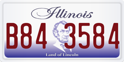 IL license plate B843584