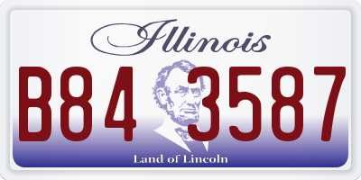 IL license plate B843587