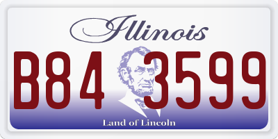 IL license plate B843599