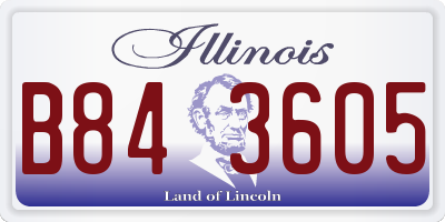 IL license plate B843605