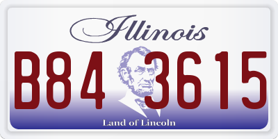 IL license plate B843615