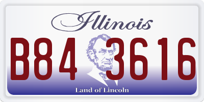 IL license plate B843616
