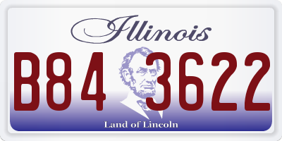 IL license plate B843622