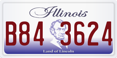 IL license plate B843624