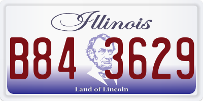 IL license plate B843629