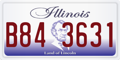 IL license plate B843631