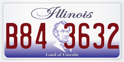 IL license plate B843632