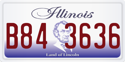 IL license plate B843636