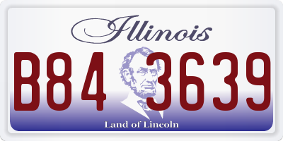 IL license plate B843639