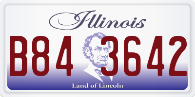 IL license plate B843642