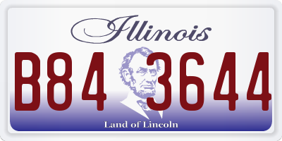 IL license plate B843644