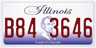 IL license plate B843646