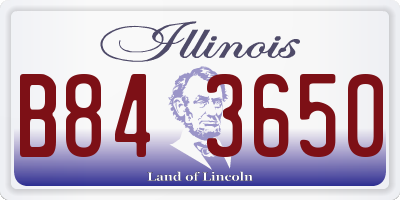IL license plate B843650