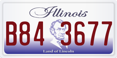 IL license plate B843677