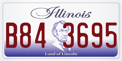 IL license plate B843695