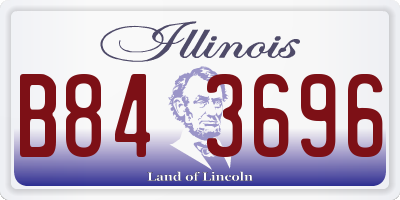 IL license plate B843696