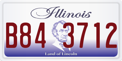 IL license plate B843712