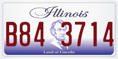IL license plate B843714
