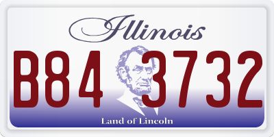 IL license plate B843732