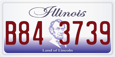 IL license plate B843739