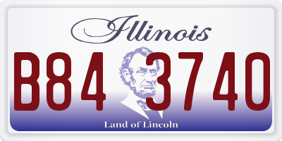IL license plate B843740