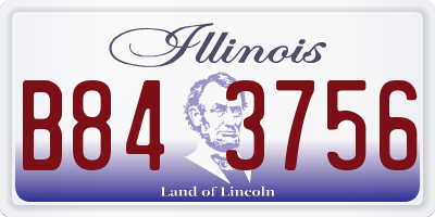 IL license plate B843756